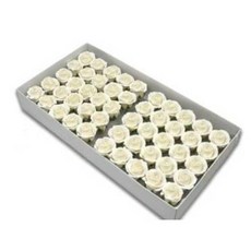 茱麗葉四層香皂玫瑰花 玫瑰花香皂花 DIY花束材料 情人節母親節畢業禮物, 純白50朵