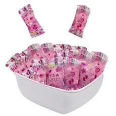 Lupy Lups 솜사탕 코튼 캔디 루피 루프스 가방 남자 여자 24개입 개별 포장 파스텔 사탕 샤워 간식 파티 선물 뷔페 테이블 및 피냐타용, 여자 아기입니다, 1개