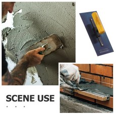 목재 손잡이 석고 트로웰 탄소강 마감 도구 콘크리트 벽 평활화 및 이음새 채우기 다기능 석공 도구