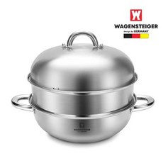 바겐슈타이거 인덕션 겸용 스텐 더블 돔 웍 28cm 스티머 찜기 찜솥, 바겐슈타이거 인덕션 겸용 스텐 더블 돔 웍 28cm 스