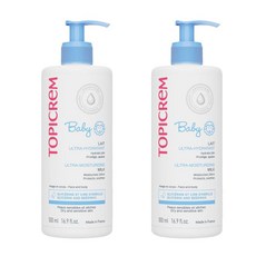 토피그렘 베이비 울트라 모이스처라이징 밀크 페이스 바디 로션, 2개, 500ml