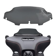 [아마존4.5+ 미국출고 223990] Totiancong Smoke 33cm(13인치) 웨이브 윈드실드 윈드스크린 1996-2013 할리 데이비슨 투어링 로드 글라이드 EF, 15.2cm(6인치) 스모크 (2014-2024)