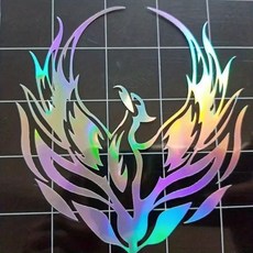 불사조 오토바이 스티커 자동차 장식 앞뒤 반사, 1개, 1. laser