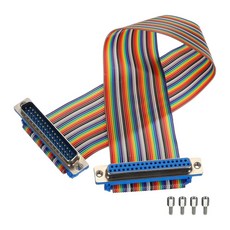 MECCANIXITY IDC 레인보우 와이어 플랫 리본 수 길이 브레드보드 프로젝트용 피치 점퍼 - DB37 27.9CM(11.8인치) 케이블 2.54MM 전자