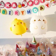 생일파티용품 10000파티용품 데코픽 가랜드 4종세트 파티용품 고깔모자 몰랑이 풍선 몰랑이DIY파티용품, 1개, 상세페이지 참조