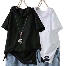 1+1 여름 여성 반팔티 / 면티 반팔 후드티 / 블라우스 / ODS6741 32