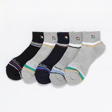 아놀드파마 남자 편한 스포츠 파일 단목 양말 5켤레