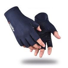 얇은 쿨 반장갑 여름 장갑 논슬립 자전거 라이딩 등산 골프, 1개, 네이비