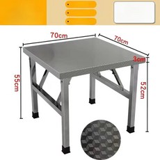스테인레스 사각 테이블 매점 업소용 접이식 포차 식탁, 1개, 두꺼운 70x70x55 정사각형