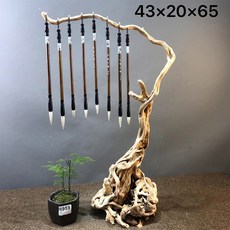 거치대 서예붓 원목 연적 걸이대 받침대 용품 캘리드라피 세트 붓걸이 AH261 필방, 우윳빛1