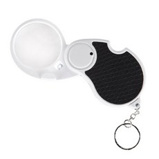 ZIO-BIZ LED 휴대용 확대경 열쇠고리 / 확대경 돋보기 현미경 루페 LOUPE LED 휴대용루페 자연학습 과학학습 과학준비물 곤충관찰 작업용확대경 휴대용확대경 조명확대경 실, 2개