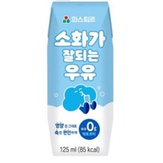롯데웰푸드 파스퇴르 무항생제 소화가 잘되는 우유 24입 1박스 락토프리 125ml