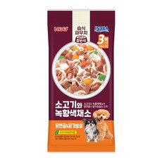 이나바 챠오 소고기와 녹황색채소 파우치 강아지간식, 1개, 150g, 닭연골&닭가슴살