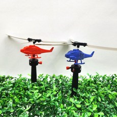 [무료배송/당일배송] 헬리콥터모양 플라잉 줄담김프로펠러 야외놀이 장난감 [엘리빅마켓], 2개, 랜덤