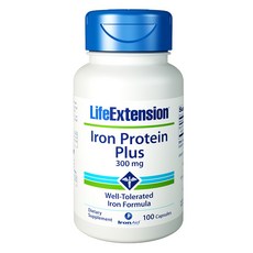 LIFE EXTENSION 鐵蛋白膠囊 300mg, 1個, 100 件