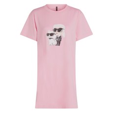 칼 라거펠트 아이콘 티셔츠 파자마 드레스