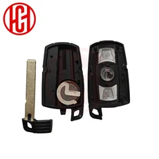 스마트 키 케이스 3 버튼 (키 블레이드 포함) BMW 호환 호환 X5 X6 E61 E90 E82 E70 E71 E87 E88 E89 1 5 6, 01 Have Battery Holder