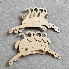 卡通衣架木質小衣架童裝店掛衣架動物衣撐寵物貓咪狗狗木衣架, 小獅子款衣架10個,30厘米, 1個