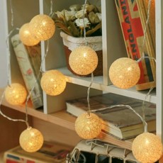 캠핑장식전구 LED 20구 인테리어전구 전구 장식조명 골드 3m