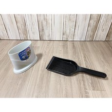 日初 Sunrise 神速貓砂鏟附底座 貓鏟組 超大支 鏟砂落砂快 適用豆腐砂 礦砂, 1個, 黑色, 黑色