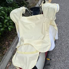 電動車加厚防水擋風被，雙拼色設計，禦寒保暖, 冰爽:透氣: 蛋黃色 ,兩麵都能用: 320剋棉+防水耐臟