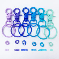 헤세드 경량) 컬러 원터치 랍스터 키링 키홀더고리*오링세트, 스카이블루, 1개