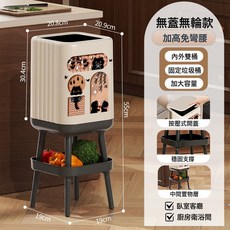 卡通家用垃圾桶新款廚房高顏值客廳大容量臥室衛生間輕奢簡約風格, 1個, 如圖