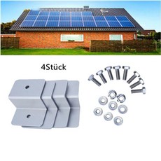 Solar Panel Bracket 알루미늄 Z 앵글 태양 전지 패널 브래킷 알루미늄 합금 발콘 또는 주택 지붕 장착 4, 1개, 1개입