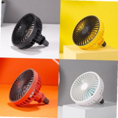 LED 조명 차량용 선풍기-송풍구 거치형 3단조절 12v 24v 자동차 환기, 옐로우, 본상품선택, 옐로우