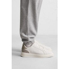 ZARA 자라 남성 포멀 슈즈 레더 스니커즈 힐 디테일 트레이너 - 베이지 167261