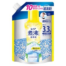 LION RENOIR 沸騰點除臭抗菌珠 抗黃變衣物柔軟精 柑橘白麝香香氛 補充包 超大容量 1410ml 141108, 1個, 1.41L