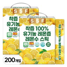 유기농 레몬즙 레몬수 스틱 100%착즙 원액, 2kg, 2개