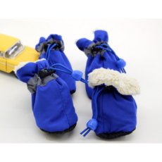 발바닥보호 강아지 신발 방수 미끄럼방지, 1세트, 블루