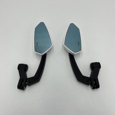 【偉倫精品零件】BIG Machine 後視鏡 後照鏡 菱形車鏡 防眩藍光鏡面 特價出清, 1個