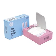 화이트래빗 순면100% 티슈형 화장솜 플레인/홀타입 (100매) 스킨팩 닦토 토너팩 무형광 무표백 아기 국산 프리미엄 인생화장솜, 100매입, 1개
