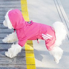 강아지우비 빛 반사 레인코트 비옷 강아지옷Pink, 핑크, 1개
