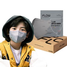 플로우 쉴드마스크 KF94 어린이 마스크 S 소형, 5개입, 10개, 그레이