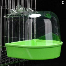 케이지 앵무새 새장 액세서리에 대한 교수형 새 목욕 욕조 욕실 샤워 카나리아 Budgerigar Cockatiel, ABH708, 1개