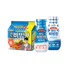 팔도 비빔면 (130g x 5입) +팔도 비빔장 시그니처 200g +팔도 저칼로리 비빔장 185g, 1세트