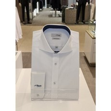 [백화점정품] 듀퐁 셔츠 풀로고를 은은하게 새겨 의 Identity를 부여한 시그니쳐 슬림 빅와이드 카라 화이트