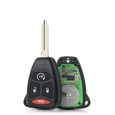 KEYYOU 배터리 포함 KOBDT04A ID46 315/433Mhz Dodge RAM JEEP Commander Compass Grand Cherokee Liberty, 01 3 Buttons PLUS 1B, 02 315Mhz