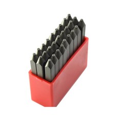 WKSTOOL 9pcs 헤비 듀티 스틸 스탬프 대문자 번호 5/64 2mm 핸드 스탬핑 시리얼 코드 알파벳 펀치 키트 주얼리 금속 판금 금형 제작용, 1mm Letter Reverse Punch