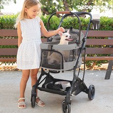 베베로드 T3 프리미엄 강아지 애견 유모차 분리형 접이식 캐리어, 1개, 베베로드 T3 그레이