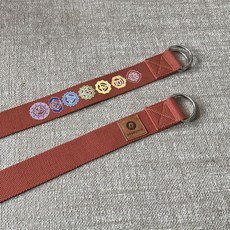 요가 매트 스트랩 밴드 수납형 휴대용 요가용품, 1개, 오렌지레드