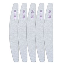 5개입 지브라 양면 네일파일 반달형 180/180 그릿, 1개, 20개입 지브라 반달 180/180