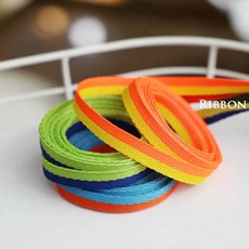 리본빌 자카드리본 10마 자수리본 레이스 스트랩 DIY 9M, 1개, Q. 댄디쉬 헤링본 10mm(블루/연두)