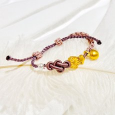 儒家寶寶 9999純金 日夜平安編織手繩 彌月金飾 桃花 太陽 星星 蘋果 平安飾品 手鍊