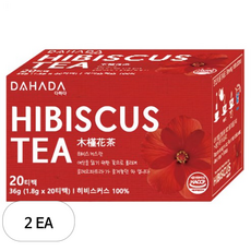 다하다 히비스커스티 20p, 1.8g, 20개입, 2개