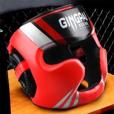 무에타이 헤드기어 태권도 훈련 보호 헬맷 복싱 격투 훈련용 얼굴 보호대 헬멧-5, 1개, S 전문가용 레드
