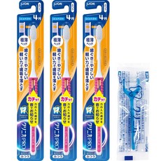 클리니카 PRO 허브 브러시 알람 핸들 4 열 컴팩트 보통 3 개 Y 자 치실 포함